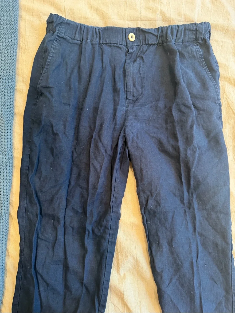 Quince Navy Elastic Waist Casual Jogger Pants